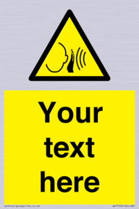 Custom warning sudden loud noise